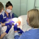 patient gets aesthetic prior to hair transplant